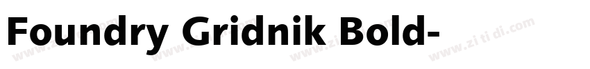 Foundry Gridnik Bold字体转换